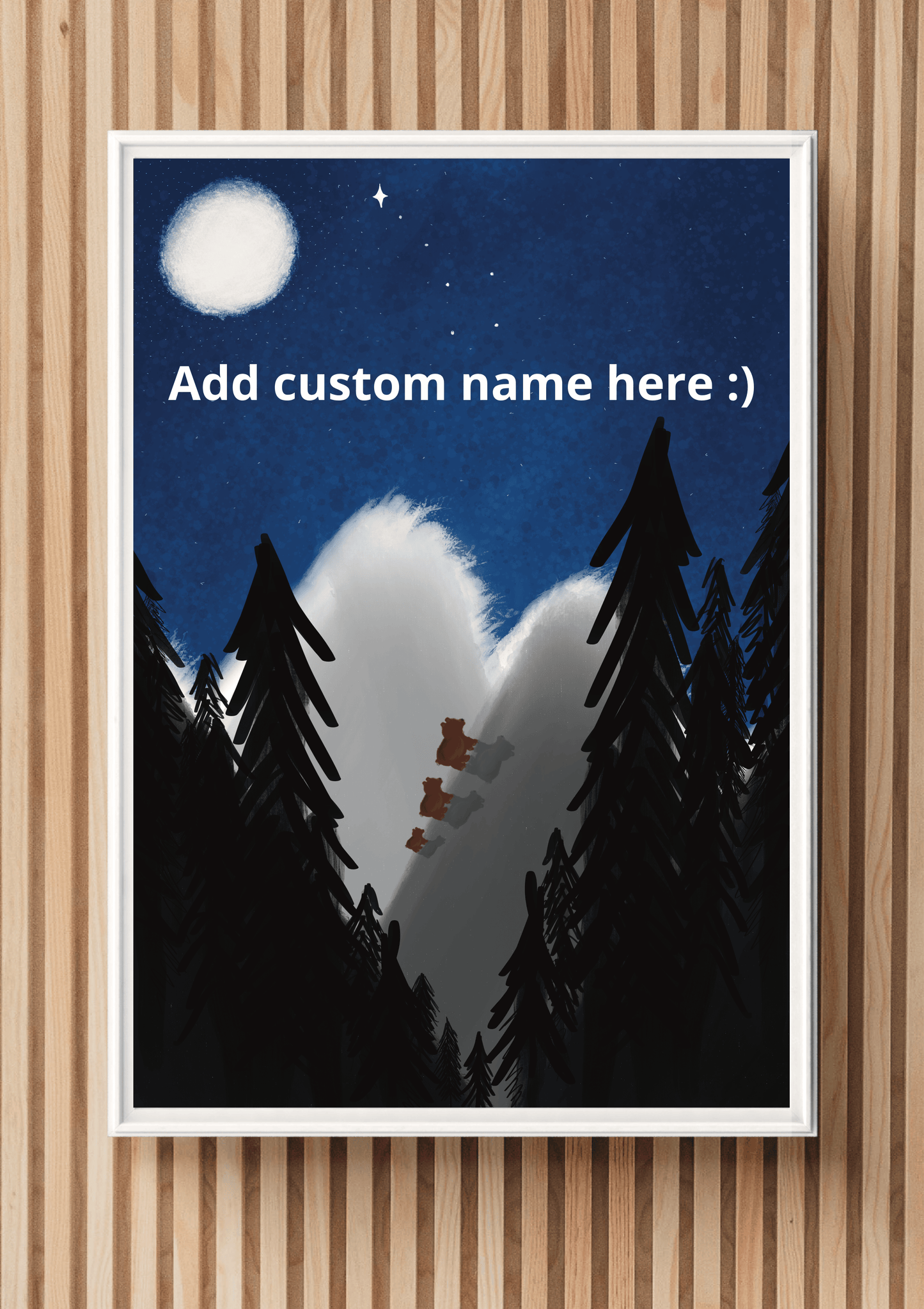 Bear Family Nursery Poster (Canva customisation)